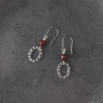 Oval Ring Pierce（レッドアゲート）