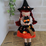 ハロウィンの魔女さんオレンジ（送料無料）