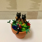 花と黒猫