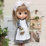 ブライス ギンガムワンピース＊エプロン セット