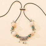 可愛い 首飾り 犬 チョーカー ネックレス 首輪 アクセサリー コスプレ ペット いぬ 猫 イヌ ネコ 小物　ピンク系