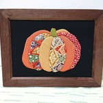 カボチャ🎃  秋のちりめん押し絵