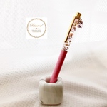 ピンクリボンチャーム付 ハーバリウムボールペン