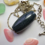 津軽錦石　青の碧玉♪グリーンジャスパー天珠型