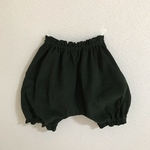 深い緑のかぼちゃパンツ