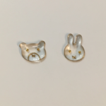 透明クマ・うさぎのピアス