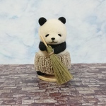 羊毛フェルト 腹巻きお掃除パンダさん🐼