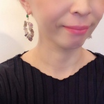 天然石リングチャームピアス☆。.:＊・゜