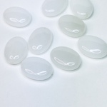 [5粒 1セット]天然石 ホワイトジェイド オーバル 翡翠 18×13mm