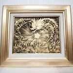 風水開運絵画＊金龍光玉乱舞　ドラゴンアート　金運　仕事運　才能開花　発展　波動