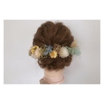 ヘアアクセサリー  髪飾り ドライフラワー