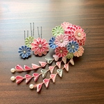 つまみ細工　華さんかんざし✿雛菊✿