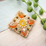 【ブローチ】ビーズ刺繍