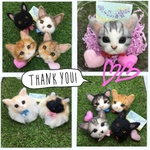sasamekicker様 猫 羊毛フェルトボールチェーン