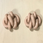 BEIGE DESIGN ACRYL CABOCHONS PARTS