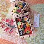 【再販・送料無料】ミニチュア秋のお弁当　『錦秋弁当　楓』