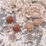 wood button･:*+. sea lavender