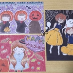 3枚組🎃ハロウィンイラストポストカード