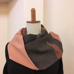 秋色スヌード＊ブラウン系＊着物リメイク＊ハンドメイド
