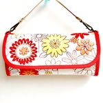 長財布 花柄 縁赤