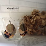 NEW！べっ甲スターダストサークルピアス(イヤリング)【7006】