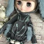 1350 ウサギさんのブルーコーデ Blythe ブライス アウトフィット