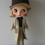 ブライス人形・リカちゃん人形のハンドメイド洋服＊リバーシブルコート＆デザインパンツ