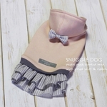 salmon pink パーカー＆リボンワンピース