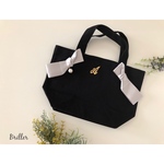 オトナ可愛いトートバック　イニシャルice gray perl