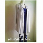 【張り合せなし型紙】　大人　カーディガン　M～LL