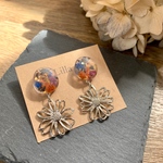 ドライフラワー×フラワーチャームピアス✳︎