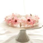 flower crown  ピンク秋桜とくすみピンク  ベビー&キッズ花冠  結婚式  誕生日  ハーフバースデー