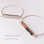 べっ甲 Simple gold design バングル