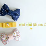 【Kids＆baby】色々カラーのmini miniリボンヘアクリップ３点セット（滑り止め付）