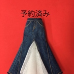 レイヤードデニムスカート