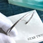 STARTWIST[槌目バングルー艶消し仕上げ]シルバー９５０☆ペアにもおすすめ☆
