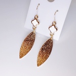 18金 ジョイントホワイト四弁花ピアス