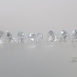ガラスビーズ 30個 多角形 8mm ガラス  透明 (BPG08GSKBB00)