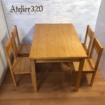 美鈴様専用 1/3サイズ テーブル&イス(4脚)ドールハウス  ミニチュア家具                