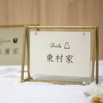 木の受付サイン＊groom&bride セット ハガキサイズ