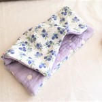 ６重ガーゼ大判ハンカチ*北欧フラワー*ブルーベリー*lavender**出産*お布団ガーゼ