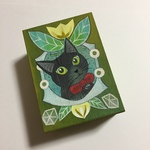 J様専用ページ 手描き 猫の木箱 小物入れ 原画 手書き 猫 似顔絵 絵 絵画 イラスト アート