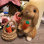 羊毛フェルト うさぎ  ロップイヤー  