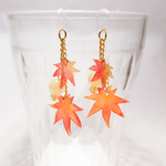 秋色紅葉のピアス・イヤリング