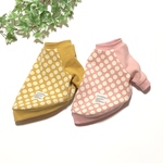 ＊胴周り32〜48センチ＊ラグラン犬服  リッチドット（マスタード）