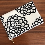 カードポケット・通帳 フラットポーチ【ダリア】