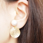 goldplate cottonpearl ♡　ゆれるピアス/樹脂ノンホールピアス（イヤリング）