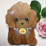 可愛いマグネット クリップ（大）【トイプードル】【犬 ペット】【うちの子】