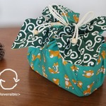 柴犬緑　お弁当袋になっちゃう！！ランチクロス　L　オリジナルのお弁当袋