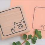 ラバースタンプ☆ブタフレーム　Ｈ-101-42